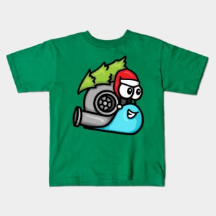 Turbo Snail - Christmas Tree Hauler (blue) Kids T-Shirt